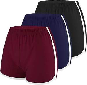 Shorts Deportivos para Mujer, Cintura Elástica Media, Tejido de Poliéster Transpirable, Corte Regular, Color Sólido, Tipo Falda Corta - Product Image 1