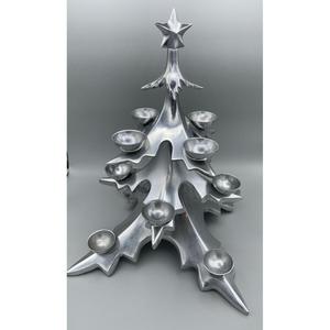 Decorative Metal Christmas Tree With 4 <b>Tealight</b> Candle Holder Star on Top Christmas Decoration For Home Table Xmas Tree Object - Product Image 2