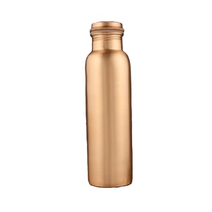Vintage <b>Copper</b> <b>Bottle</b> Glossy Finish Screw Cap Leak-Proof <b>Drinking</b> Ayurvedic GYM Fitness Sports Outdoor Travel <b>Bottles</b> - Product Image 4