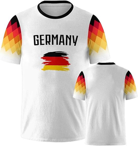 Maillot de football personnalisé unisexe de l'équipe allemande 2027, col ras du cou, UPF 50, respirant, séchage rapide, bretelles réglables, manches courtes, 100 % haute qualité - Product Image 3
