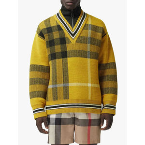 Custom LOGO OEM & ODM Men Sweater Jacquard Pattern Knitwear <b>Pullover</b> Cotton Knitted <b>Jumper</b> Winter Crew Neck Custom Knit Sweater - Product Image 5