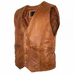 Chaleco de Cuero para Hombre, Diseño Personalizado, Profesional, Cómodo, Tejido Transpirable, Resistente al Viento, Servicio OEM - Product Image 6