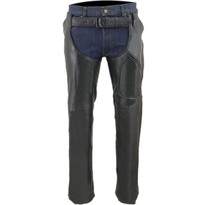 Samroz Sports - Pantalones de Cuero Personalizados para Hombre, Calidad Premium, Totalmente Forrados, con Bolsillo para Monedas, para Motociclistas, Logotipo Personalizado Frontal, Color Negro - Product Image 1