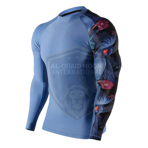Solid Color Professional Rash Guard Durable Material Men Rash Guard Private Label Men Rash Guard - Product Image 2