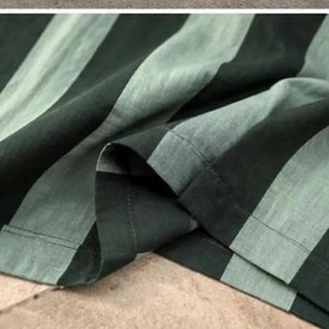 Robe longue rayée en voile de coton pur tissé, imprimée à la main, écologique, ample, décontractée, légère et douce, style ethnique pour femme - Product Image 3