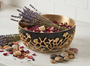 Bol décoratif élégant en laiton doré de créateur Pièce maîtresse de table de luxe Accent pour la maison moderne Salon Salle à manger Décor d'espace - Product Image 3