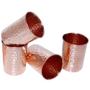 Bulk Export Copper Glass Tumbler Manufacturer Ayurvedic Drinking Water Cup Metal <b>Drinkware</b> Supplier India - Product Image 2