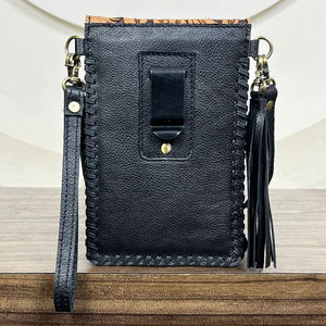 Drop Shipping Factory Wholesale Luxury Women Mobile Mini Bag High Quality Genuine Hand <b>Tooled</b> Cowhide <b>Leather</b> Fashion Lady Style - Product Image 5