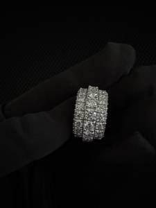 <b>Top</b> Selling Shreeji Jewels Luxury 925 <b>Silver</b> Moissanite Engagement Ring <b>Women</b> High Clarity Sparkling IGI Certified Bezel Set - Product Image 4