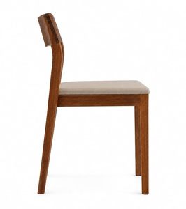 Modern Wooden Dining <b>Chair</b> with <b>Cushioned</b> <b>Seat</b> | Solid Wood Accent <b>Chair</b> <b>for</b> Dining Room <b>Kitchen</b> Cafe Restaurant Home Office - Product Image 4