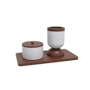 Bela Artisan Tray Set Brûleur d'encens en bois de manguier Bakhoor Jar Mabkhara Box Cadeaux de mariage Diffuseur d'aromathérapie - Product Image 1