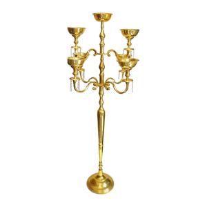 Candélabre artisanal à 7 bras avec bol bougeoir pour la maison mariage anniversaire saint valentin célébrations de noël - Product Image 1