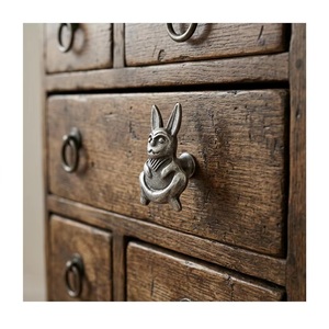 <b>Rustic</b> Zinc Alloy Rabbit Drawer Knob Novelty Shape Furniture Handle Durable Design for Cabinet <b>Wardrobe</b> Dresser - Product Image 4