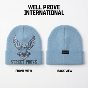 Gorro de Punto Premium de 280 GSM, Color Gris Carbón, con 4 Paneles, Gorro de Invierno con Bordado de Chenilla, Logotipo Personalizado, Unisex para Adultos - Product Image 6