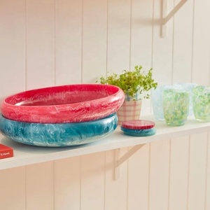 Tazones de Resina Tallados de Diseño Clásico, Ecológicos, Aptos para Lavavajillas, Apilables, para Servir Ensaladas, Tamaño Pequeño, Ideales para Bodas y Fiestas, Hechos a Mano - Product Image 5