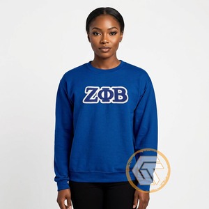 เสื้อพูลโอเวอร์ผ้าฟลีซคอวีสำหรับผู้หญิง Zeta Phi Beta แบบเรียบสีพื้น ปักลายตามสั่ง ขายส่ง ป้องกันรอยยับ แห้งเร็ว สำหรับฤดูหนาว - Product Image 2