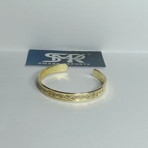 Elegante Brazalete de Latón Grabado, Ajustable, Hecho a Mano, con Patrón Tradicional, Unisex, Ligero, para Uso Diario o Festivo - Product Image 4