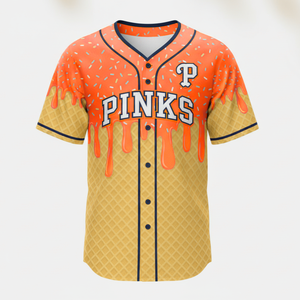 Custom Ice Design Full Buttons <b>Down</b> Baseball Jersey Adult Tops 100% Polyester Quick Dry Breathable High Quality - Product Image 3