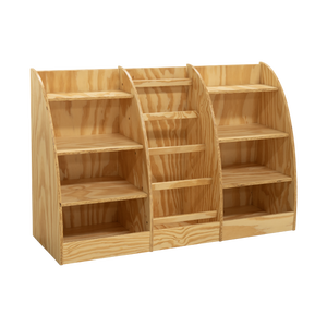 Extra large 4-tier bookshelf American pine plywood <b>solid</b> <b>wood</b> Vietnam factory best price Living room furniture - Product Image 1