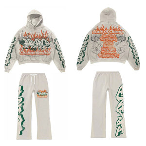 ชุดวอร์มผู้ชายผ้าฝ้าย 100% รุ่นปี 2026 เป็นมิตรกับสิ่งแวดล้อม พิมพ์ลายดิจิทัล ล้างสีแบบแอซิด ผ้าฟลีซ สำหรับฤดูหนาว สวมใส่สบายๆ สำหรับวิ่งจ๊อกกิ้ง - Product Image 1