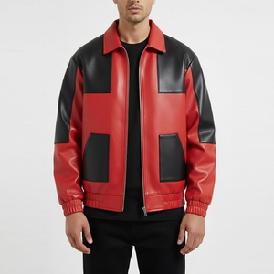Veste de moto en cuir pour homme, style unique, en cuir d'agneau véritable, veste d'hiver pour homme - Product Image 1