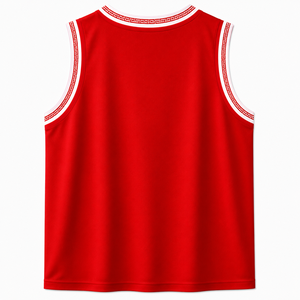 WARPRO Conjunto Deportivo Unisex Rojo sin Mangas, Camiseta y Pantalones Cortos, Poliéster que Absorbe la Humedad, Ropa de Baloncesto para Todas las Temporadas - Product Image 4