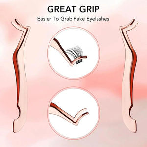 Applicateur professionnel en acier inoxydable antistatique à pointe dentelée pour pose de faux cils et extension de cils de précision - Product Image 3