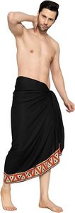 Sarong de plage en coton pour homme, vêtement de plage pour les vacances d'été - Product Image 1