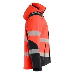 Veste de travail softshell réfléchissante imperméable et coupe-vent, nouveau style, haute visibilité, en vente en ligne - Product Image 4