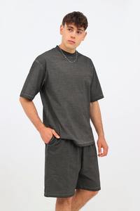 เสื้อยืดวินเทจสีพื้นเรียบๆ สกรีนโลโก้ได้ เสื้อยืดผ้าฝ้ายฟอกสี เสื้อยืดผู้ชายฟอกสีแบบแอซิดวอช - Product Image 5