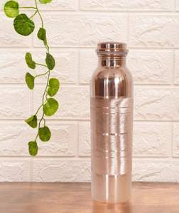 Tapa de Botella de Agua de Cobre con Grabado Floral, Ecológica, Aislada, a Prueba de Fugas, Portátil, para Hogar, Oficina, Viajes y Uso al Aire Libre - Product Image 5