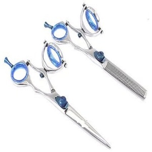New Fashion 7.0 Inch Bearing Screw Black Beauty Barber <b>Scissors</b> Flat Tooth Hair Cutting <b>Scissors</b> with Stainless Steel Handle - Product Image 6