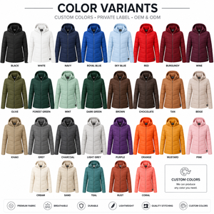 Custom <b>Womens</b> Hooded Puffer <b>Jacket</b> <b>Lightweight</b> <b>Quilted</b> Winter Coat OEM ODM Private Label Wholesale Outerwear Manufacturer - Product Image 6