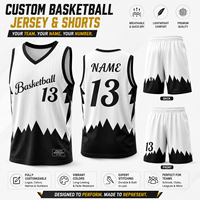 Conjunto de Uniforme de Baloncesto Personalizado Reversible, Transpirable, de Malla, que Absorbe la Humedad, 100% Poliéster, Antibacterial, con Bordado 3D para Adultos
