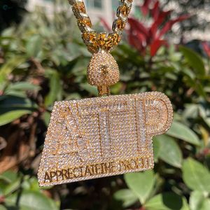 ATP Appreciate The Profit Iced Out Lab Grown Diamond Personalized Mens Necklace Baguette Cut Rapper Style <b>Hip</b> Hop Pendant - Product Image 6