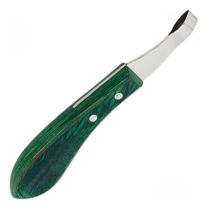 Cuchillo curvo para pezuñas de acero inoxidable de alta calidad con mango de madera, herramienta veterinaria para ganado, hoja de acero inoxidable duradera - Product Image 1