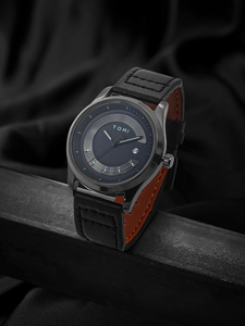 TOMI T099 新トレンド クリエイティブデザイン ファッションクォーツ腕時計 卸売 レザーバンド 合金ケース 自動日付表示 メンズ腕時計 - Product Image 2