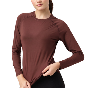 Camisa de Compresión Formal para Mujer, Manga Larga, de Alta Calidad, Ligera, de Secado Rápido, Transpirable, de Color Sólido, a Bajo Precio - Product Image 4