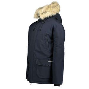 Veste parka en toile à capuche, style streetwear, respirante, séchage rapide, service OEM, design confortable, faible MOQ, pour hommes - Product Image 3
