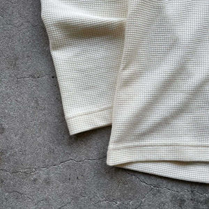 Camiseta de Manga Larga Blanca Vintage para Hombre, de Lujo, 300 g/m², Tejido Waffle, Oversize, Estilo Urbano, Personalizada, de Fabricación Superior - Product Image 2