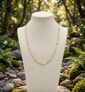 DIVYORO สร้อยคอโซ่ทรงกระบอกเคลือบทอง 22k สำหรับผู้หญิง - Product Image 4