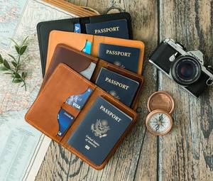 Handmade Full Grain Leather <b>Passport</b> Holder Luxury Travel <b>Wallet</b> Genuine Leather <b>Passport</b> Cover Custom Logo Bulk LPH-0307 - Product Image 6