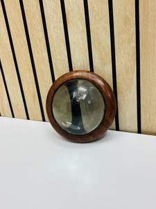 4 Inches Optical Dome Paperweight Magnifying Glass with Wooden Base | Desk Magnifier - Product Image 5
