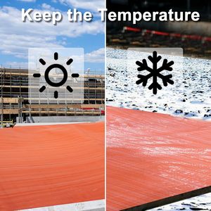 Couverture imperméable pour le durcissement du béton de qualité construction, pour la protection contre les basses températures et l'isolation hivernale du béton - Product Image 6