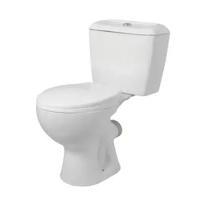 China Badkamer Accessoires Tweedelig Wc Toilet Italiaanse P-Trap Dual Flush Langwerpige Washdown Badkamer 2 Delige Toiletten Komset