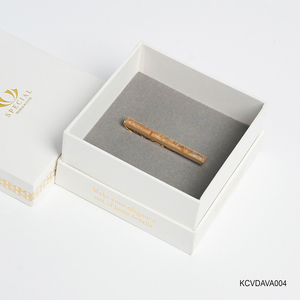 Pince à cravate de luxe en quartz rutilé doré plaqué or 18 carats pour homme - Pierre précieuse Feng Shui pour homme |   KCVDAVA004 |   Collection Tinh Vu - Product Image 5