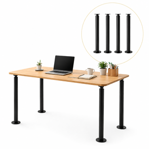 30 in Adjustable Desk Legs Set of <b>4</b>, Heavy-Duty Reinforced Steel Furniture <b>Table</b> Legs, 1200lb Load for DIY Office Desk EDPTBL025 - Product Image 1