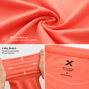 Camiseta Deportiva de Color Sólido para Mujer XSC OEM ODM |   Top Deportivo y de Yoga de Poliéster Elástico y Transpirable |   Ropa Deportiva de Secado Rápido para Gimnasio - Product Image 4