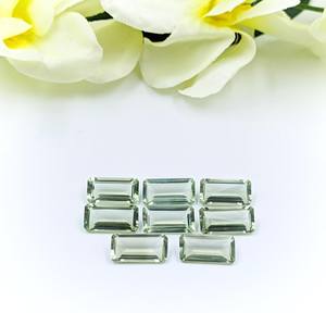 Piedra preciosa de amatista verde de calidad AAA de 12*6 mm, amatista natural facetada en forma de octágono, piedra curativa a precio de mayorista. - Product Image 3