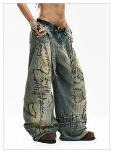 Pantalones vaqueros acampanados de cintura media para mujer, de corte regular, estilo formal, de algodón lavado a la piedra, para verano - Product Image 2